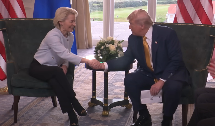 Trump Ursula Vandebilt EU Europe deal 700 THE WHITE HOUSE
